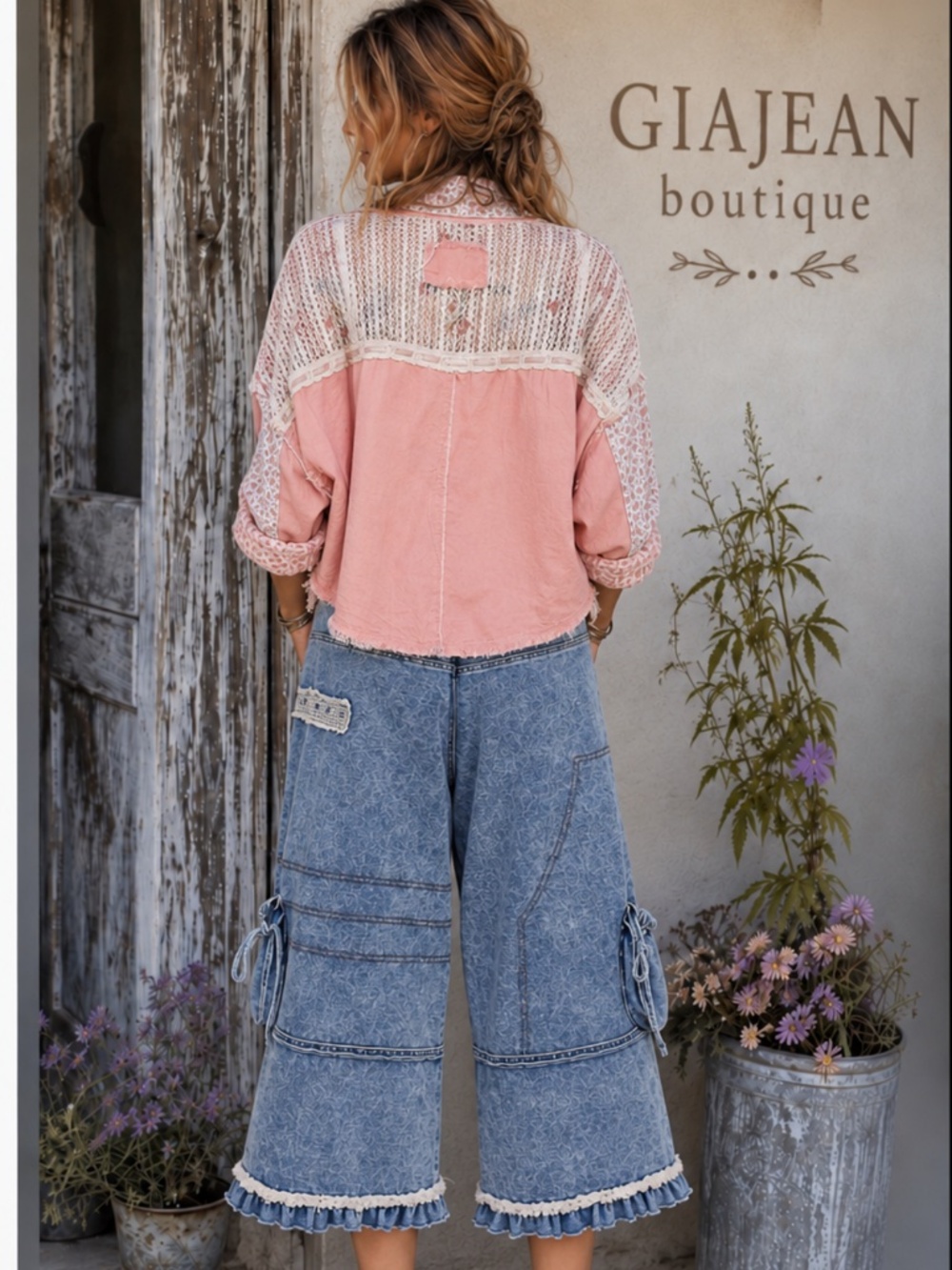 ❤️ POL “ DANI ” POL Denim Twill Wide Leg Pant 51 - Picture 2 of 6